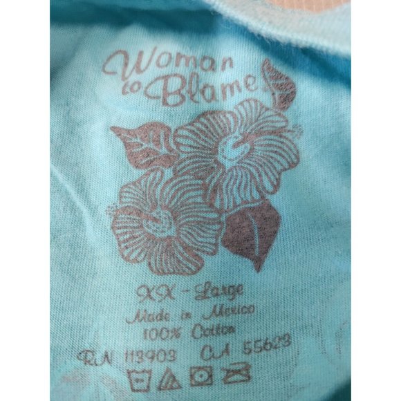 WOMAN TO BLAME Blue Margaritaville "It's five O' Clock Somewhere" XXL T-Shirt - Picture 2 of 10